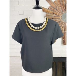 Vintage Boutique Moschino Pearl and chain top